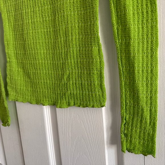 FIND ME NOW Inez Mesh Top In Green XS - Picture 9 of 9